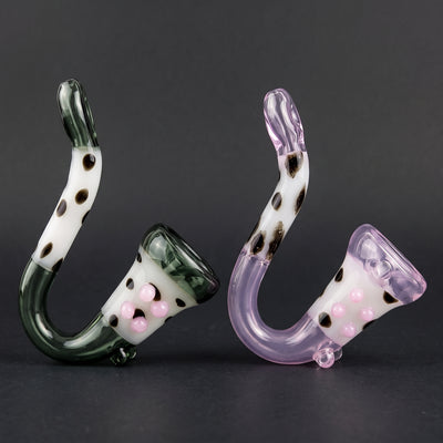 4" Cow Sherlock w/ Udders in Green/Grey and Pink/Purple