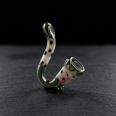 4" Cow Sherlock w/ Udders on dark slate surface - Oil Slick Pad