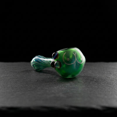 4" Element Boobs Hand Pipe - Made in USA on dark slate surface - Oil Slick Pad