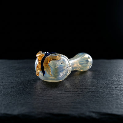 4" Element Butterfly Pipe - Made in USA on dark slate surface - Oil Slick Pad