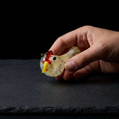 4" Element Chicken Pipe - Made in USA on dark slate surface - Oil Slick Pad
