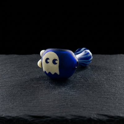 4″ Element Ghost Hand Pipe – Made in USA on dark slate surface - Oil Slick Pad