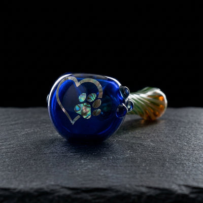 4" Element Hand Pipe - Made in USA on dark slate surface - Oil Slick Pad