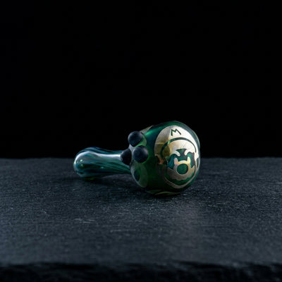 4″ Element Character Hand Pipe – Made in USA on dark slate surface - Oil Slick Pad