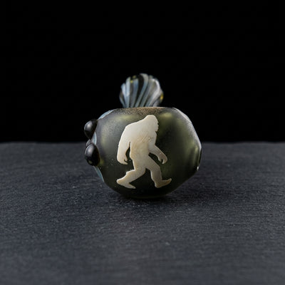 4" Element Sasquatch Hand Pipe - Made in USA on dark slate surface - Oil Slick Pad