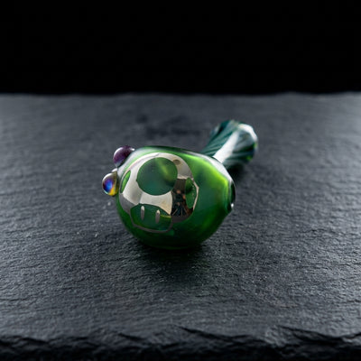 4″ Element Toad Hand Pipe – Made in USA on dark slate surface - Oil Slick Pad