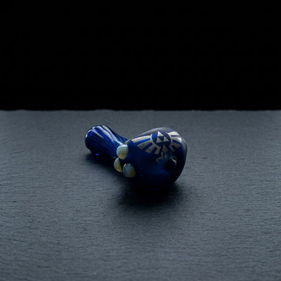 4″ Element Winged Crest Hand Pipe – Made in USA on dark slate surface - Oil Slick Pad