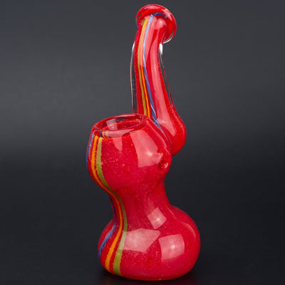 4" Frit Rasta Stripe Mini Bubbler
