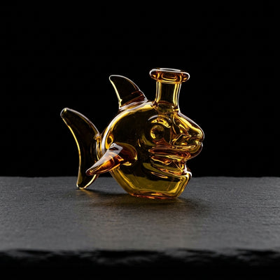 4″ Full Color Sculpted Shark Rig on dark slate surface - Oil Slick Pad