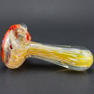 4" Fume Body w/ Multi Color Wigwag Head Hand Pipe