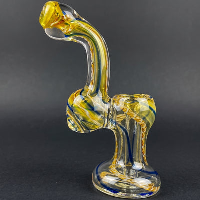 4″ Fume Color Linework Glass Bubbler