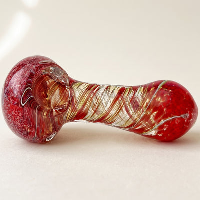 4" Fume Color Swirl Glass Hand Pipe, light background