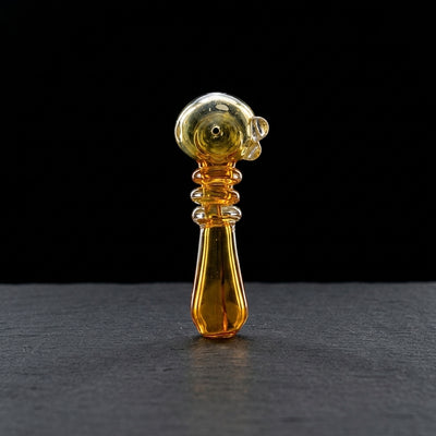 4" Fume Maria Glass Hand Pipe on dark slate surface - Oil Slick Pad