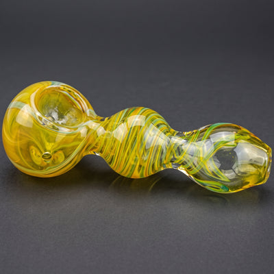 4" Fume w/ Single Color Line Swirl Hand Pipe