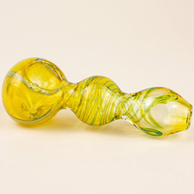 4" Fume w/ Single Color Line Swirl Hand Pipe, light background