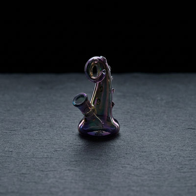 4" Iridescent Tentacle Rig (one off) on dark slate surface - Oil Slick Pad