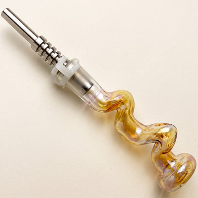 4″ Iridescent Zong Nectar Straw, light background