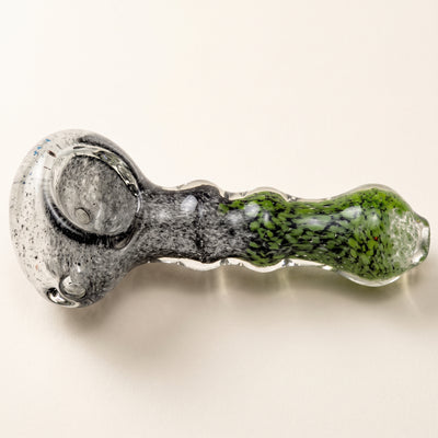 4" Multi Color Frit Hand Pipe w/ Thick Maria Body, light background