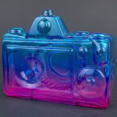 4" Neon Two-Tone Camera Glass Hand Pipe