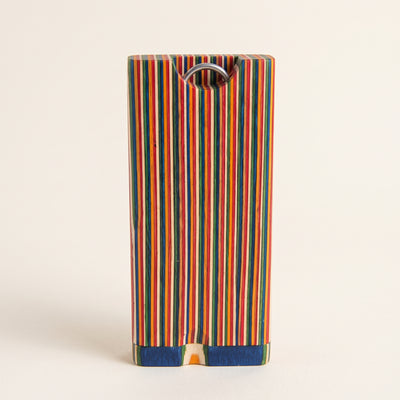 4" Rainbow Stripe Wood Dugout w/ Poker, light background