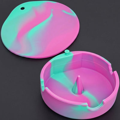 4" Silicone Ash Tray w/ Lid