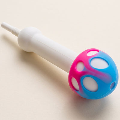 4" Silicone Mushroom Nectar Straw, light background
