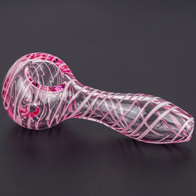 4" Solid Color w/ White Swirl Hand Pipe