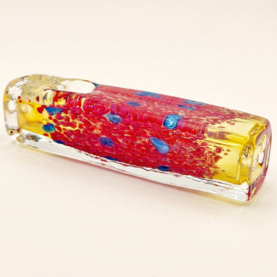 4" Square Glass Hand Pipe, light background