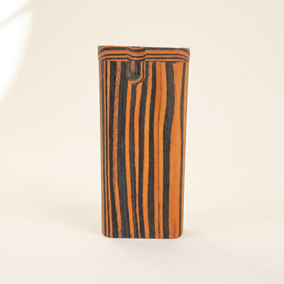 4" Two-Tone Wood Dugout w/ Poker, light background