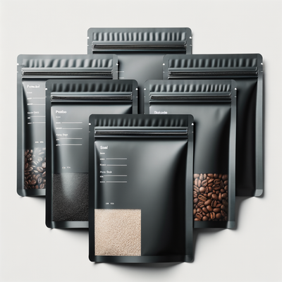 Oil Slick 1000 PCS Flat Black Mylar Bags - Resealable Food Storage Pouches