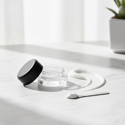 5ml Heavy Bottom Child Resistant Jar with Black Lids