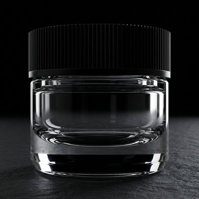 5ml Screw Top Jar with Black Lids - angle shot