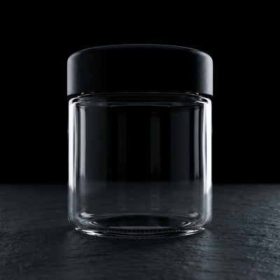 3oz Glass Jar with Black Child-Resistant Lid - hero shot