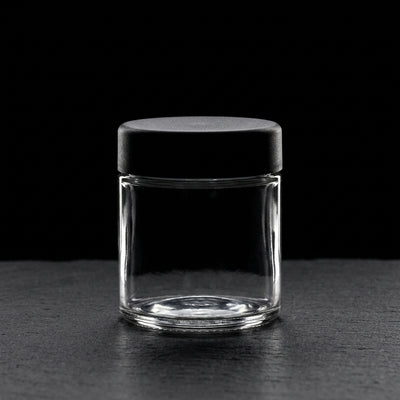 3oz Glass Jar with Black Child-Resistant Lid - view 6