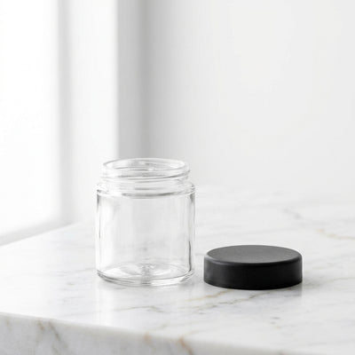 3oz Glass Jar with Black Child-Resistant Lid - view 7