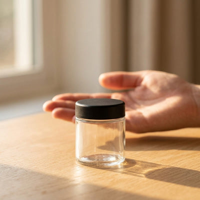 3oz Glass Jar with Black Child-Resistant Lid - view 9