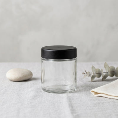 3oz Glass Jar with Black Child-Resistant Lid - view 10