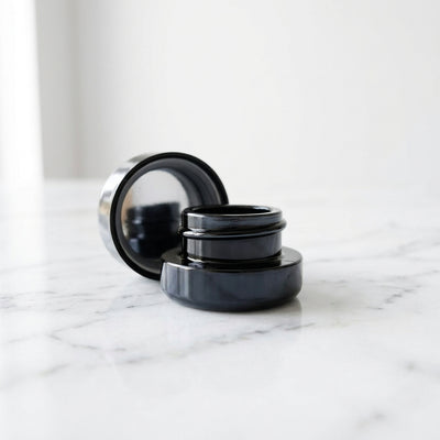 5ml UV Resistant Heavy Bottom Jar with Child Resistant Black Lids - view 8