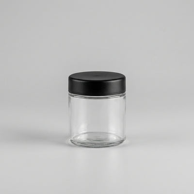 3oz Glass Jar with Black Child-Resistant Lid