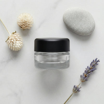 9ml Heavy Bottom Child Resistant Glass Jar with Lids