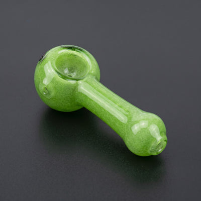 4" Frit Flower Head Hand Pipe in Green