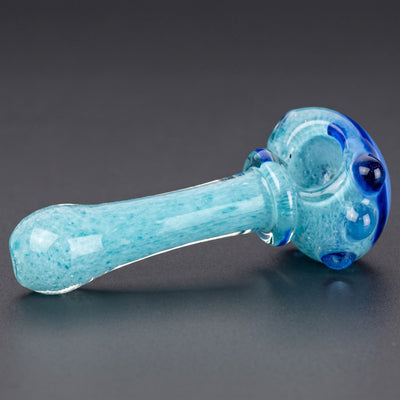 4" Frit Maria Two-Tone Encalmo Hand Pipe in Aqua & Blue