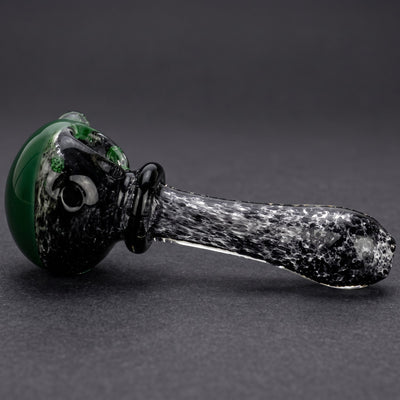 4" Frit Maria Two-Tone Encalmo Hand Pipe in Black & Green