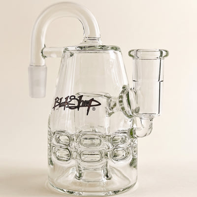 5" Black Sheep Large Clear Ratchet Ash Catcher, light background