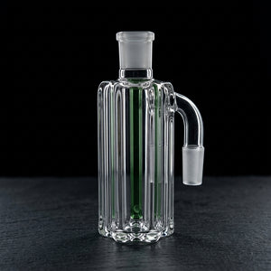 5″ 14 M 90° Encore Babyface Slit Ash Catcher on dark slate surface - Oil Slick Pad