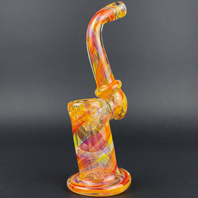 5.5" Dual Fume Accent Flat Mouth Maria Neck Sherlock Bubbler