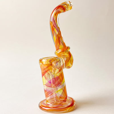 5.5" Dual Fume Accent Flat Mouth Maria Neck Sherlock Bubbler, light background