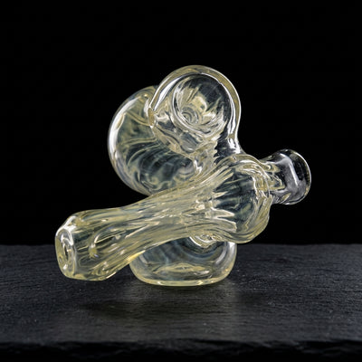 5.5" Element Fume Side Arm Bubbler - Made in USA on dark slate surface - Oil Slick Pad