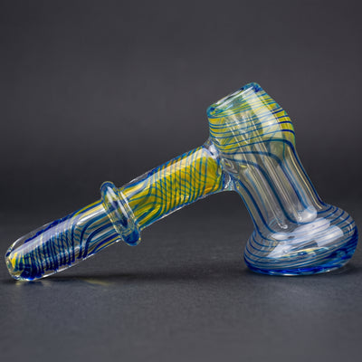 5.5" Fume Color Line Swirl Body w/ Maria Neck Hammer Bubbler