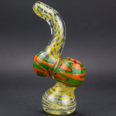 5.5" Fume Swirl Neck & Base w/ Wigwag Body Sherlock Bubbler